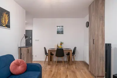 Telewizja i/lub zestaw kina domowego w obiekcie ApartWro 7th - City Square, Railway Station (balcony, garage)
