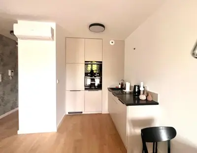 Kuchnia lub aneks kuchenny w obiekcie Gold Sleep nowy apartament z jacuzzi na wyłączność