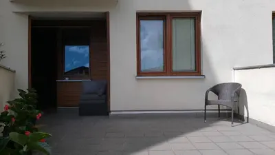 Balkon lub taras w obiekcie Apartament Zalesie z tarasem