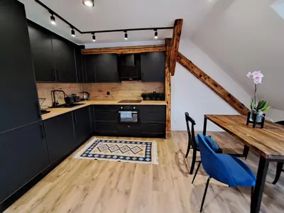 Kuchnia lub aneks kuchenny w obiekcie PIASTA STREET APARTMENT