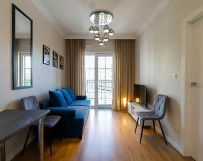 Część wypoczynkowa w obiekcie Apartament Bulwar Staromiejski Stare Miasto Centrum