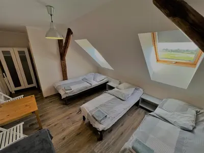 Łóżko lub łóżka w pokoju w obiekcie Dębina30 - Naturalnie odpoczniesz