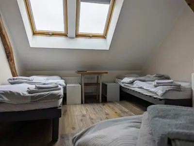 Łóżko lub łóżka w pokoju w obiekcie Dębina30 - Naturalnie odpoczniesz