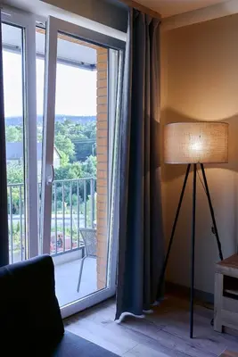 Balkon lub taras w obiekcie LAGUNA Villa Fonte 16 z garażem