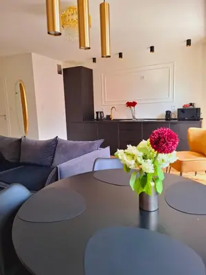 Część wypoczynkowa w obiekcie Apartament Home Mi