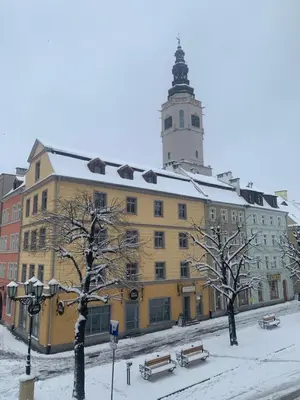 Obiekt RynekArt Apartment zimą