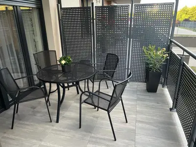 Balkon lub taras w obiekcie Apartament Korczak Park