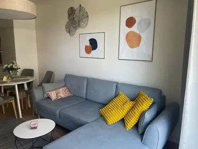 Część wypoczynkowa w obiekcie Apartament Mieszczański Klima-ParkigFree2x-Netflix-YouTube
