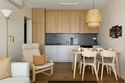 Kuchnia lub aneks kuchenny w obiekcie Apartament Miodowy - Penthouse z balkonem