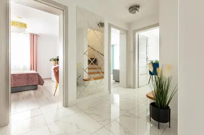 Łóżko lub łóżka w pokoju w obiekcie Apartamenty Marinet