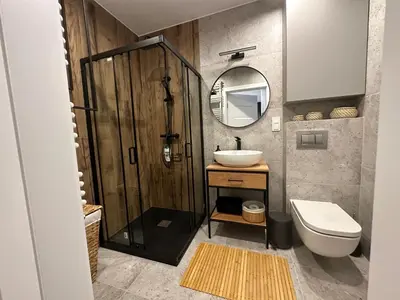 Łazienka w obiekcie Apartament 28 w Dolinie Baryczy - 5D Apartamenty