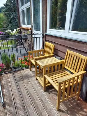 Balkon lub taras w obiekcie Przytulny Apartament z Balkonem