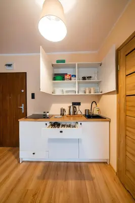 Kuchnia lub aneks kuchenny w obiekcie Apartament - Nocna Sowa