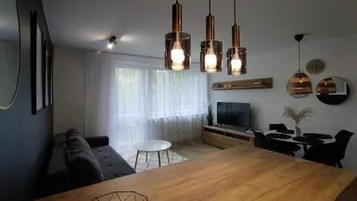 Telewizja i/lub zestaw kina domowego w obiekcie Apartament Opawska 16