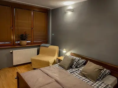 Część wypoczynkowa w obiekcie Apartament za ratuszem