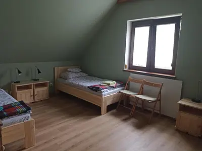 Łóżko lub łóżka w pokoju w obiekcie 4domki