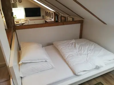 Łóżko lub łóżka w pokoju w obiekcie Apartament Jesionek agroturystyka