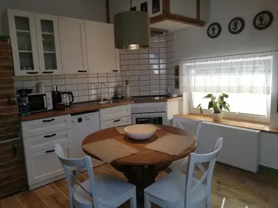 Kuchnia lub aneks kuchenny w obiekcie Apartament Jesionek agroturystyka