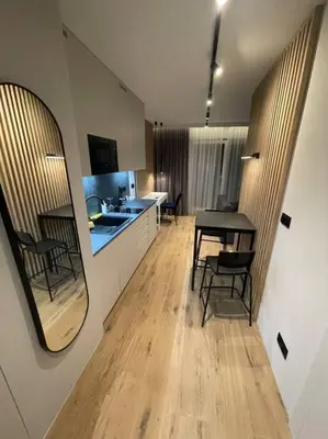 Kuchnia lub aneks kuchenny w obiekcie Blue River Apartment - Wrocław