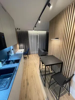 Kuchnia lub aneks kuchenny w obiekcie Blue River Apartment - Wrocław
