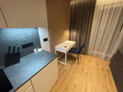 Kuchnia lub aneks kuchenny w obiekcie Blue River Apartment - Wrocław