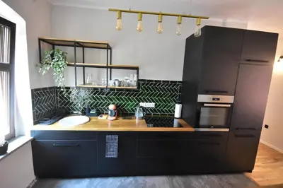 Kuchnia lub aneks kuchenny w obiekcie Apartamenty Basztowa