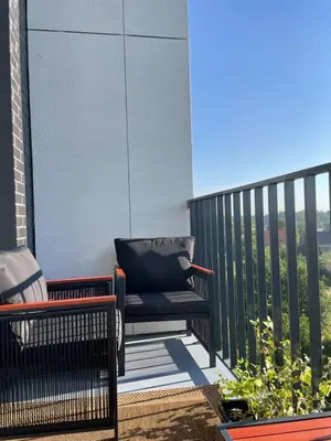 Balkon lub taras w obiekcie LeHome Airport Wroclaw