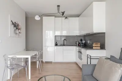 Kuchnia lub aneks kuchenny w obiekcie RentPlanet - Port Popowice