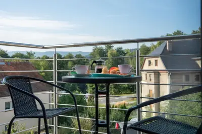 Balkon lub taras w obiekcie Apartamenty Nowy Zdrój