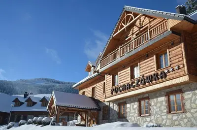 Widok na góry z tego pensjonatu