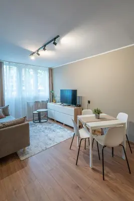 Telewizja i/lub zestaw kina domowego w obiekcie Apartament Garden Self check in 24h