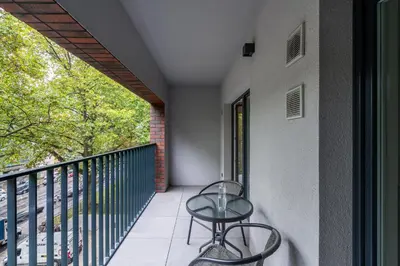Balkon lub taras w obiekcie ApartWro 2th - City Square Railway Station, balcony, garage