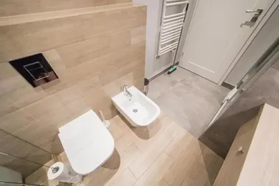 Łazienka w obiekcie Apartament Pełen Wdzięku z balkonem
