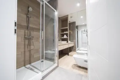Łazienka w obiekcie Apartament Pełen Wdzięku z balkonem