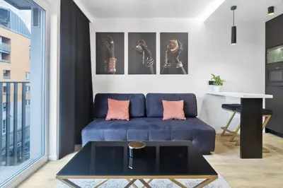 Część wypoczynkowa w obiekcie Apartament Wrocław Park Partynice