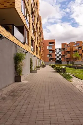 Budynek, w którym mieści się apartament