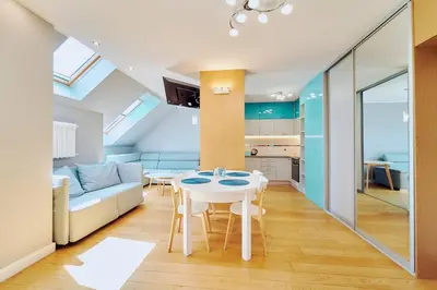 Część wypoczynkowa w obiekcie Marel-Apartament Błękitny sauna Polanica Zdrój