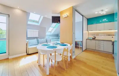 Kuchnia lub aneks kuchenny w obiekcie Marel-Apartament Błękitny sauna Polanica Zdrój