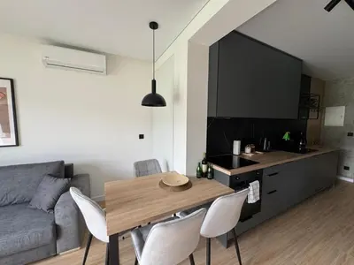 Kuchnia lub aneks kuchenny w obiekcie Apartamenty Parkowa - Kamień Śląski