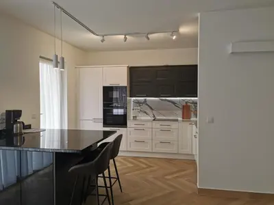 Kuchnia lub aneks kuchenny w obiekcie Apartament na Irysowej