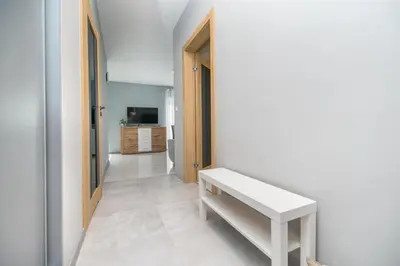 Telewizja i/lub zestaw kina domowego w obiekcie Apartament Biegusa
