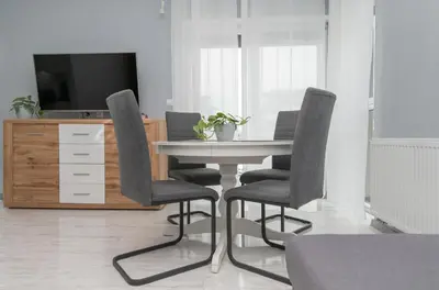 Telewizja i/lub zestaw kina domowego w obiekcie Apartament Biegusa