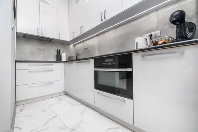Kuchnia lub aneks kuchenny w obiekcie Apartament Biegusa