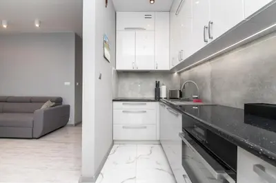 Kuchnia lub aneks kuchenny w obiekcie Apartament Biegusa