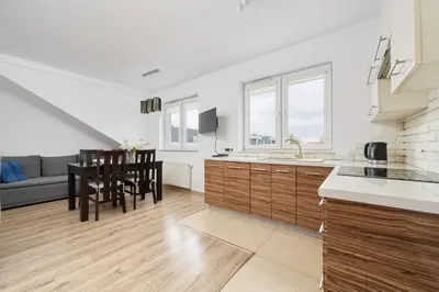 Kuchnia lub aneks kuchenny w obiekcie Comfortable & Cozy Studio with Balcony - Klimasa by Noclegi Renters