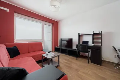 Telewizja i/lub zestaw kina domowego w obiekcie Apartament Drzewieckiego with Parking Wrocław by Noclegi Renters