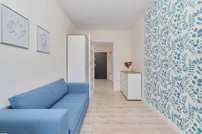 Część wypoczynkowa w obiekcie Apartment Piękna with PARKING Wrocław by Noclegi Renters