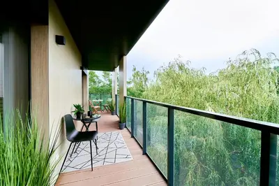 Balkon lub taras w obiekcie LAGUNA Ogrody Pieniawskie 38