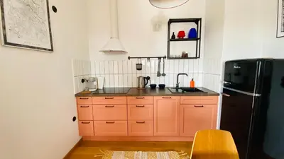 Kuchnia lub aneks kuchenny w obiekcie Apartament w Młynie Różanka