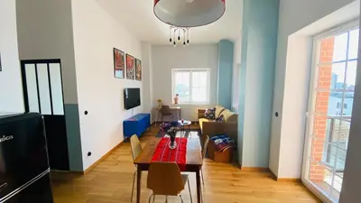 Telewizja i/lub zestaw kina domowego w obiekcie Apartament w Młynie Różanka